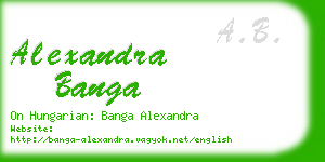 alexandra banga business card